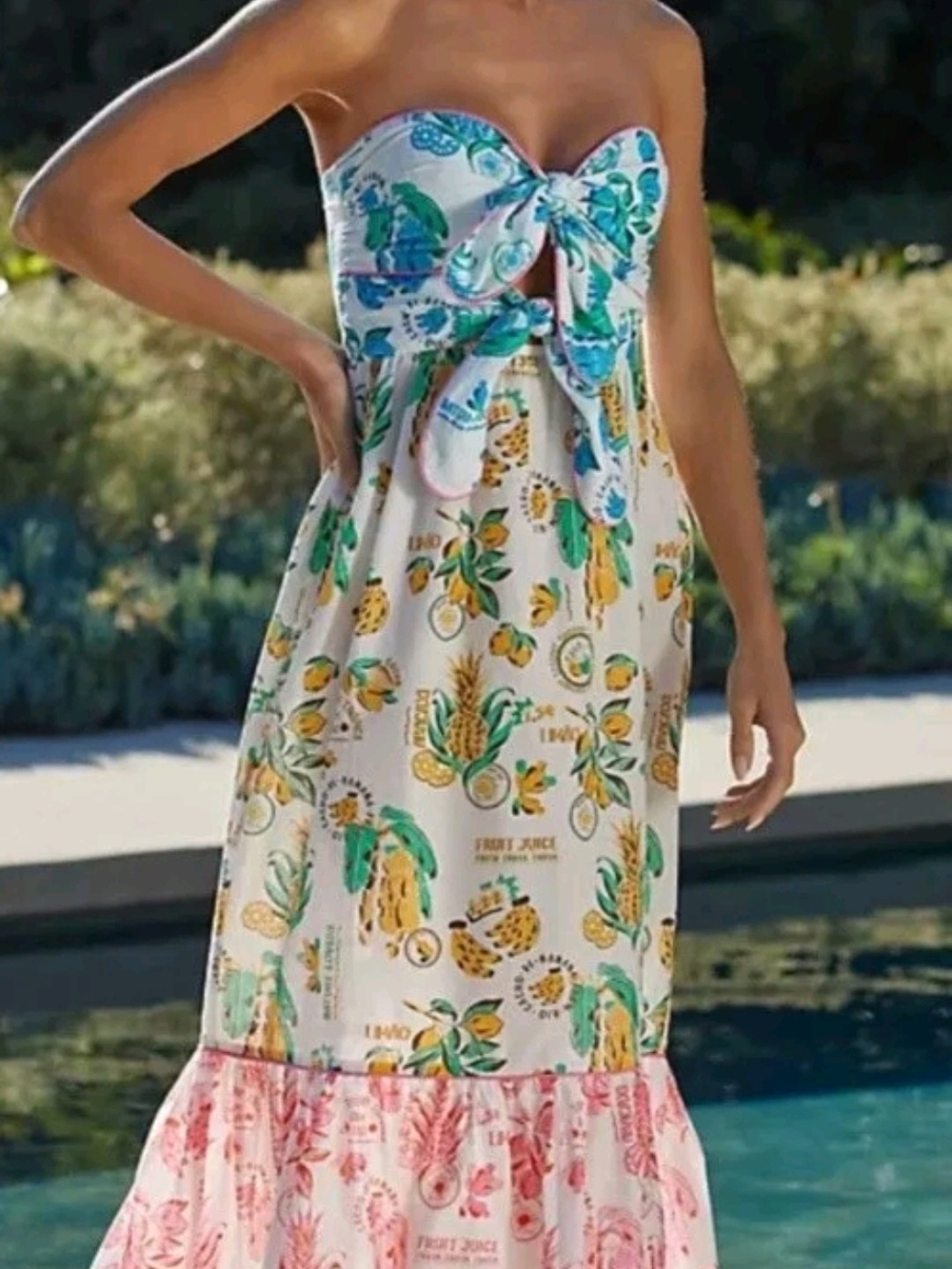*NWT* FARM Rio Tiered Cutout Midi Dress